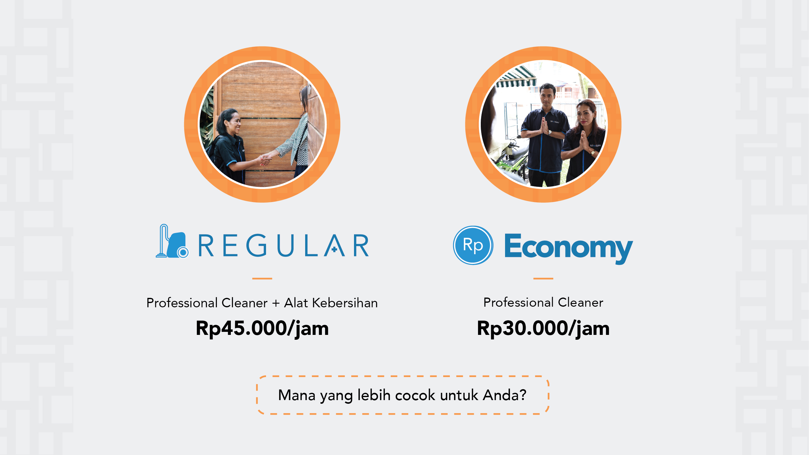 Perbedaan Go-Clean Regular & Go-Clean Economy